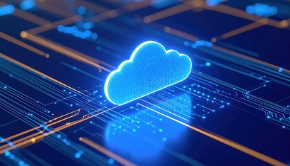 Poster - Cloud Computing Technology Cloud Storage Digital Data Management Network Data Cloud Infrastructure Modern Data Center