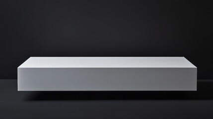 Poster - Minimalist White Platform Against Dark Background