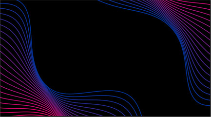 abstract curve line pattern vector illustration at black background