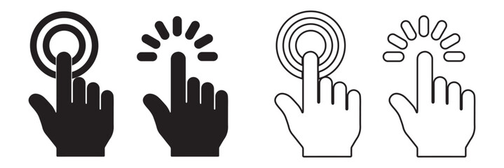Leinwandbilder - hand click icon vector. pointer sign and symbol. hand cursor icon