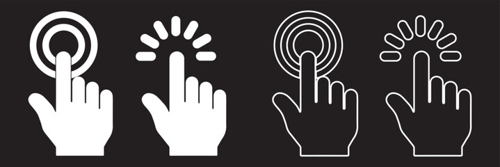 Leinwandbilder - hand click icon vector. pointer sign and symbol. hand cursor icon