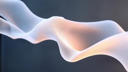 Poster - Abstract 3D Wave: A mesmerizing abstract design featuring a flowing, ethereal wave with subtle gradients and textures, suggesting movement and depth.