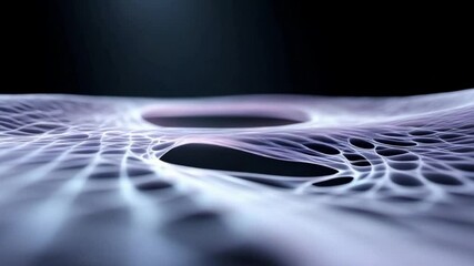 Poster - Abstract Topological Landscape: An intriguing and abstract representation of a topological landscape, with fluid lines, intricate patterns, and subtle gradations of light and shadow.