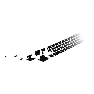 Abstract Black And White Geometric Pattern Design