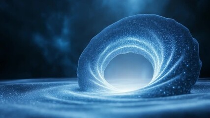 Poster - Mystic Portal: A mesmerizing abstract vortex, with ethereal blue light, suggesting a gateway to another dimension or the unknown, creating a sense of wonder and intrigue.