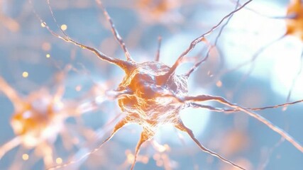Aufkleber - Neuron Cell Network: A detailed representation of neuron cells forms an intricate neural network, hinting at the wonders of the human mind.