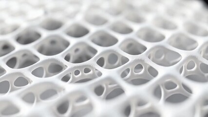 Aufkleber - Honeycomb Geometry: An abstract close-up showcases a honeycomb-like structure, rendered in pristine detail, creating a captivating study of pattern and form.