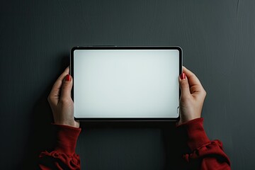 High Resolution Picture of Close Up Hands Holding Device