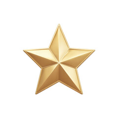 Poster - Golden Star Shape Symbol Isolated on White Background for Awards, Achievements, and Recognition in Design and Marketing Projects Transparent background or png