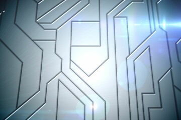 Poster - Circuit board on futuristic background