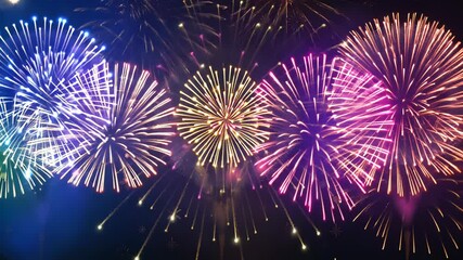 Wall Mural - Night Sky FireWorks