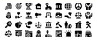 © pixelVista - Black Glyph Icon Bundle Law Justice Peace Business Finance