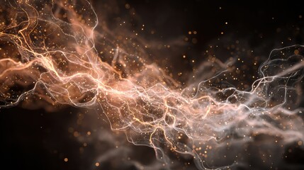 Poster - Vivid Abstract Representation of Dopamine Rush With Lightning Effects and Sparks Featuring a Clear Top Section