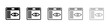 © Topline - Viewable Impression icon black and white vector sign