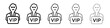 © Topline - vip person icon black and white vector sign
