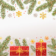 © Stefan Schurr - christmas card with snowflake border vector illustration