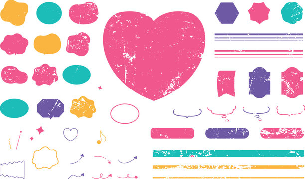 Speech bubbles Social media notification bubble flat icons set Like comment follower and view buttons.