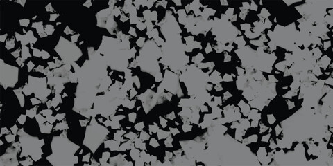 Aufkleber - Abstract fragmented pattern texture design with geometric shapes in grey tones against a black background suitable for digital art applications.