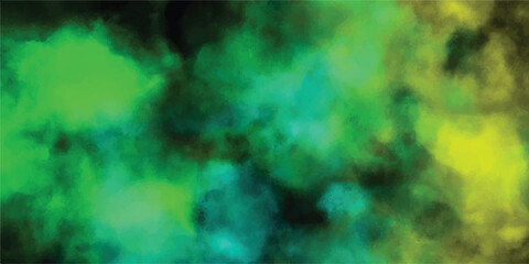 Wall Mural - Abstract watercolor background featuring shades of green and teal with subtle texture and a gradient effect for artistic designs