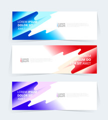 Wall Mural - geometric banner design with vector presentation template.