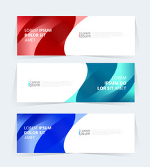 Wall Mural - geometric banner design with vector presentation template.