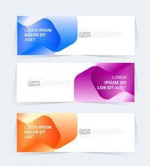 Wall Mural - geometric banner design with vector presentation template.