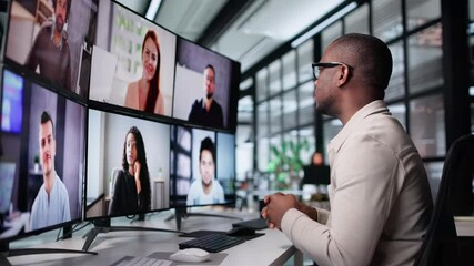 Aufkleber - Online Conference Video Chat: Virtual Solutions