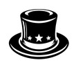 © Blakez - Black and white vector silhouette of a joker hat on white background