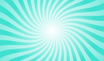 Poster - Abstract blue background with rays retro starburst. Radial spiral stripes backdrop. Vintage sun beam texture. Sun rays pattern. Groovy retro swirl burst. Summer carnival background	
