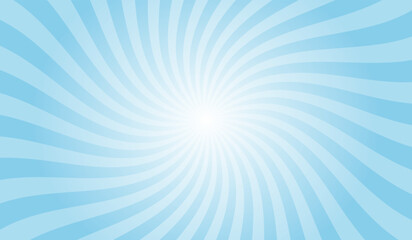 Aufkleber - Abstract sizzling sunrise blue background with rays retro starburst. Radial spiral stripes backdrop. Vintage sun beam texture. Sun rays pattern. Groovy retro swirl burst. Summer carnival background	