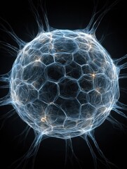 Leinwandbilder - Transformation of a Ball of String Into a Visually Striking Nervous System Representation