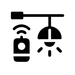 Poster - Smart lighting system icon. Wireless remote control for smart home lighting. Modern smart lighting system for application icon design. This smart lighting system is perfect for user interface design.