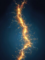 Aufkleber - Representation of Dopamine Rush With Electric Sparks and Lightning Against a Clear Backdrop