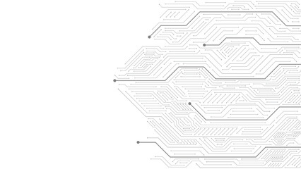 Poster - Technology circuit board communication on transparent background. Circuit board texture for cpu, processor, motherboard computer concept