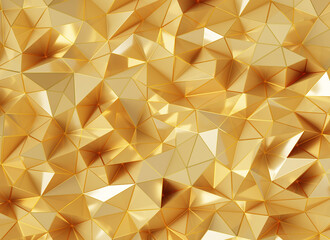 Poster - Luxury Abstract Realistic Gold Geometry Texture Reflection Close Up Background 3D rendering	
