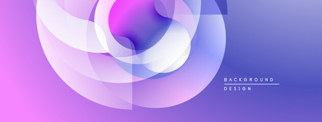 Poster - Abstract fluid shapes overlap, creating vibrant purple, blue gradients. Modern design element for backgrounds, presentations.
