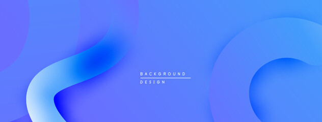 Poster - Abstract blue background. Smooth shapes overlap creating soft gradients. Minimalist design suitable for digital projects.