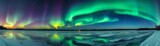 Aurora Over Frozen Lake