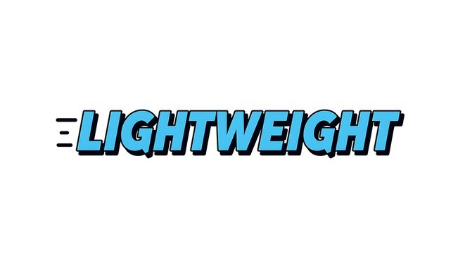 Lightweight Text Graphic with Speed Lines in Blue