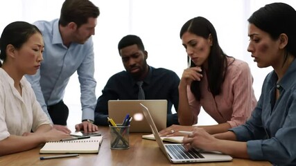 Poster - Diverse Business Team Collaboration Meeting in Bright Office