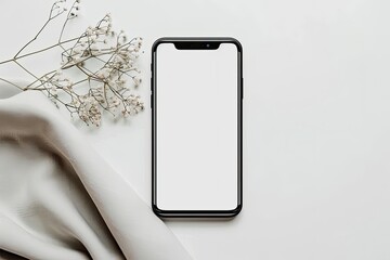 Vibrant Color Visual of Cellphone Phone on the White Backgrounds