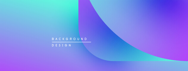 Aufkleber - Abstract gradient background. Blue, purple hues blend smoothly. Minimalist design with text overlay background design. Modern aesthetic.