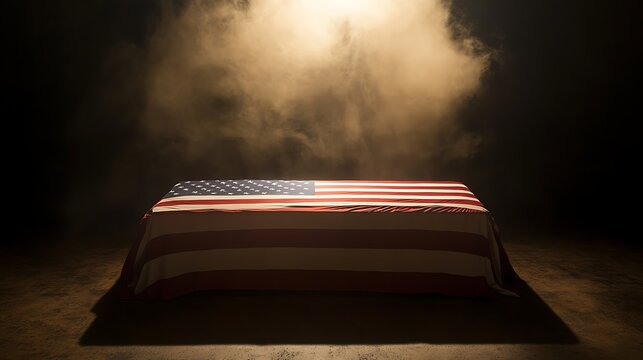 Memorial Day Poster. Remember and Honor. United States Flag.