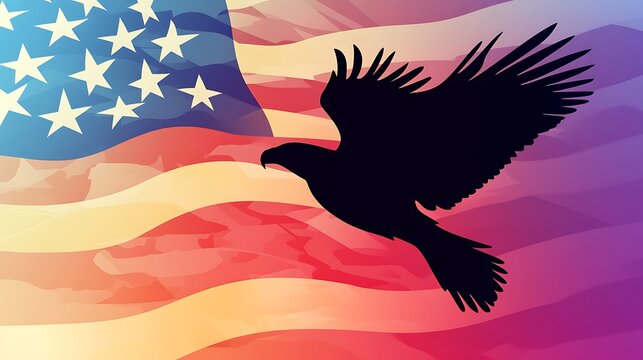 Memorial Day Poster. Remember and Honor. United States Flag.