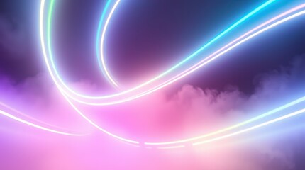 Aufkleber - Neon Lights in a Colorful Gradient