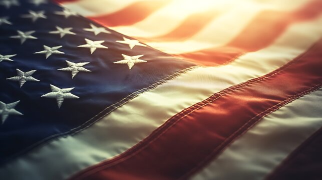 Memorial Day Poster. Remember and Honor. United States Flag.