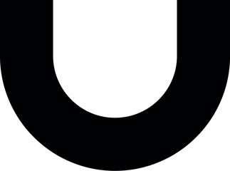 Poster - Illustration of download horseshoe shape vector graphic design element in black color isolated on white background vector file vector