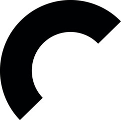 Poster - Illustration of black arc vector shape design element for graphic design projects and creative visual communication needs online vector