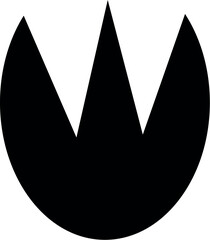 Poster - Illustration of abstract black tulip flower vector design element for logo or graphic design projects and creative design needs vector
