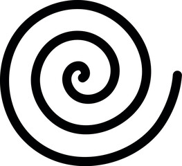 Poster - Illustration of simple black and white spiral graphic vector image for design and artistic projects and creative use cases vector